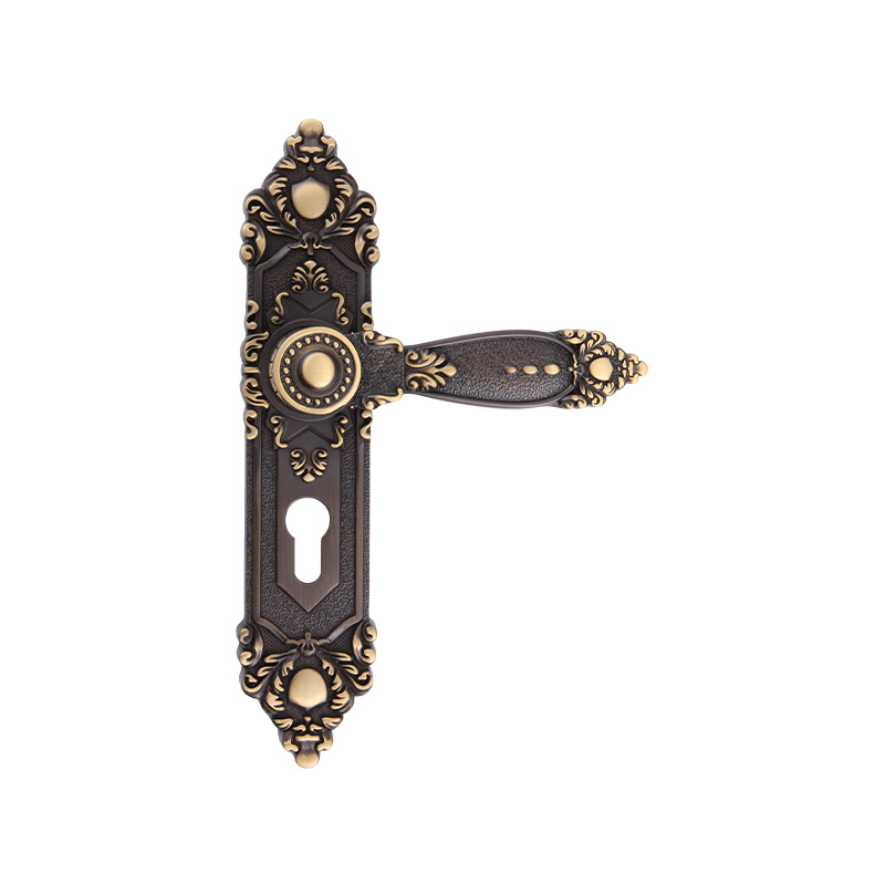 610-510 European Retro 24k Real Gold Silent Long Pannel Lock une pièce